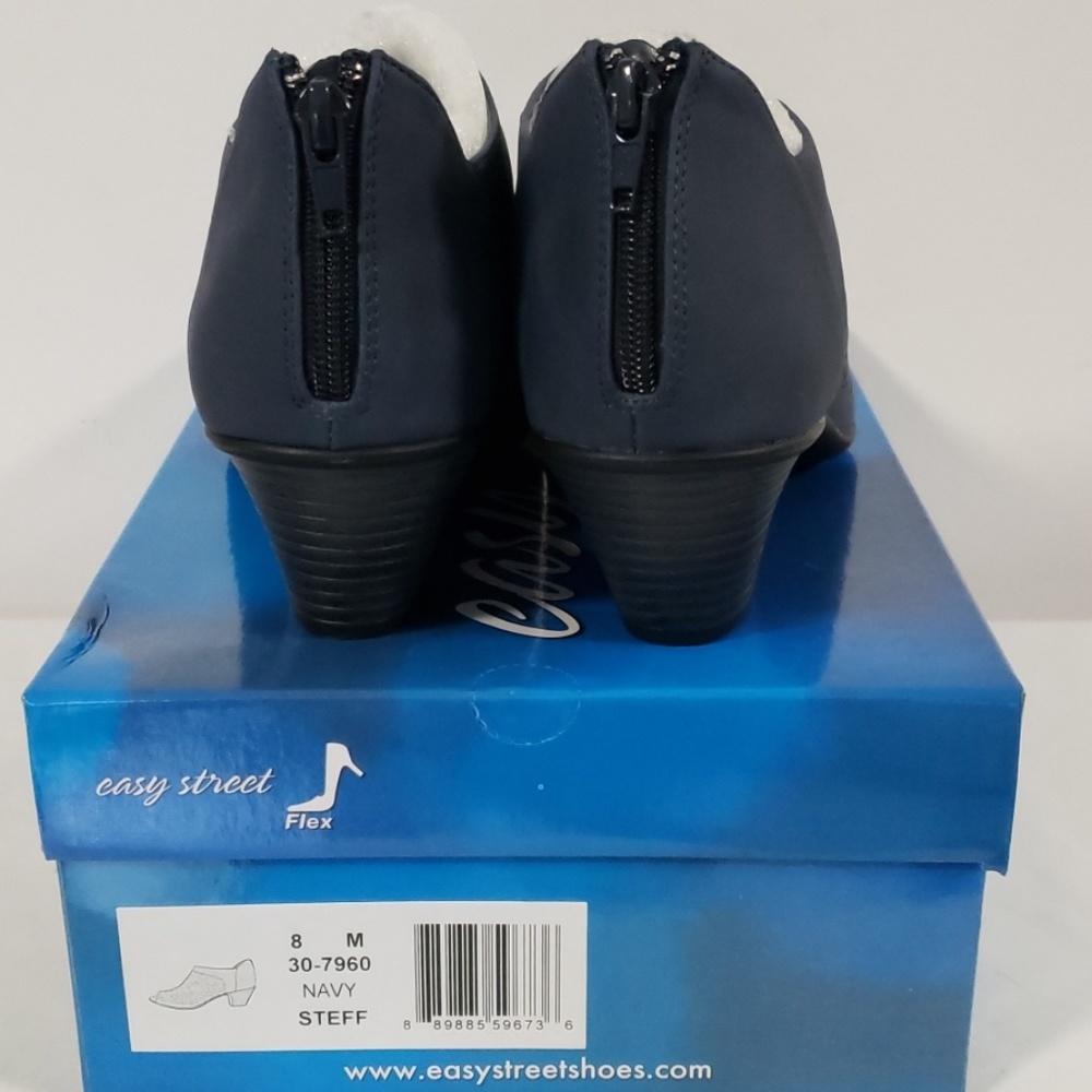 NEW Easy Street STEFF Navy Blue Size 8M - Picture 4 of 5